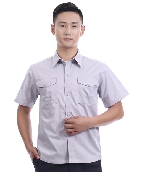 新款夏季工作服JYT7707（浅灰）