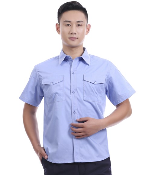 新款夏季工作服GYT7707(浅蓝)